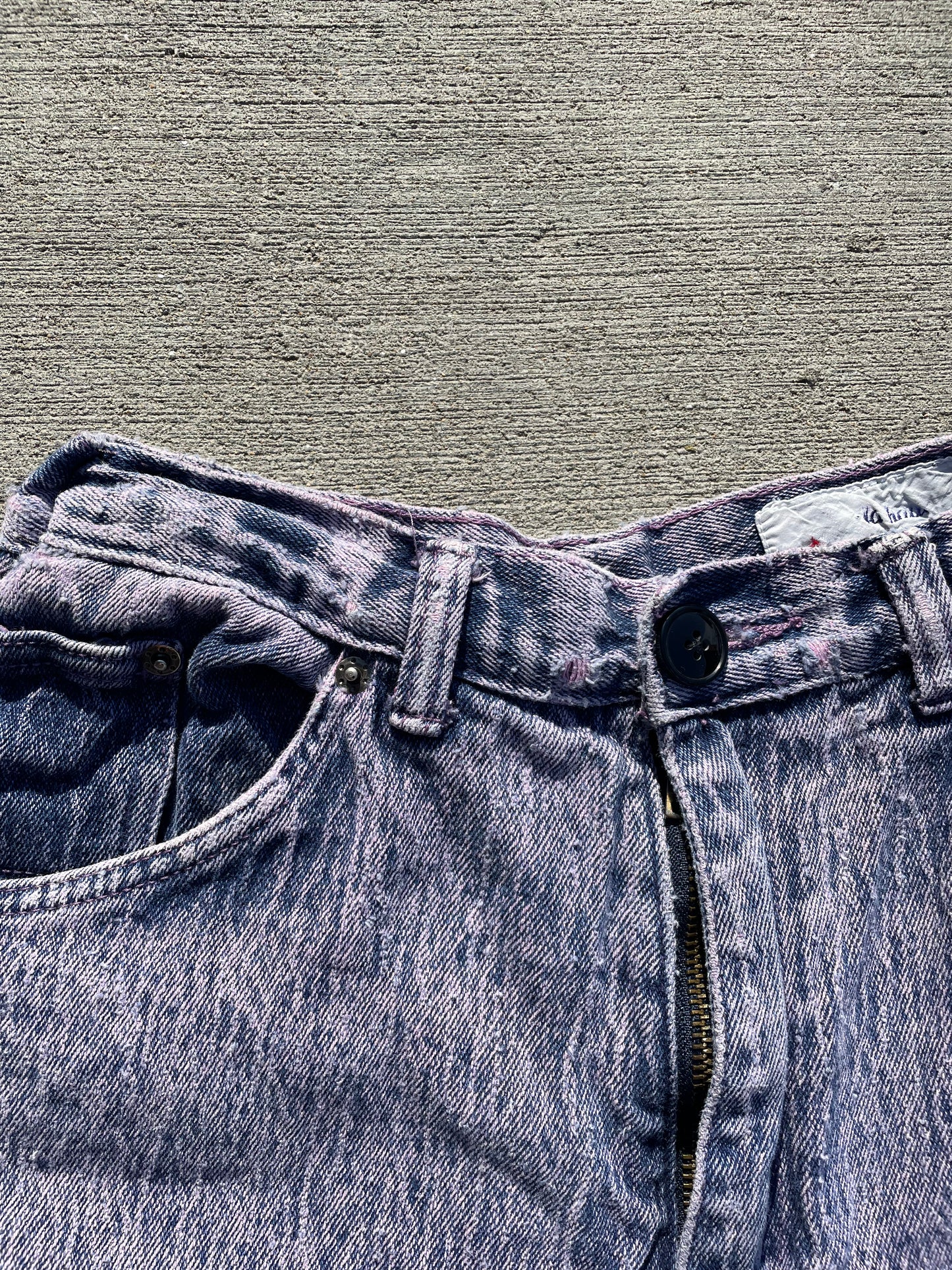 Purple Acid Washed Jeans