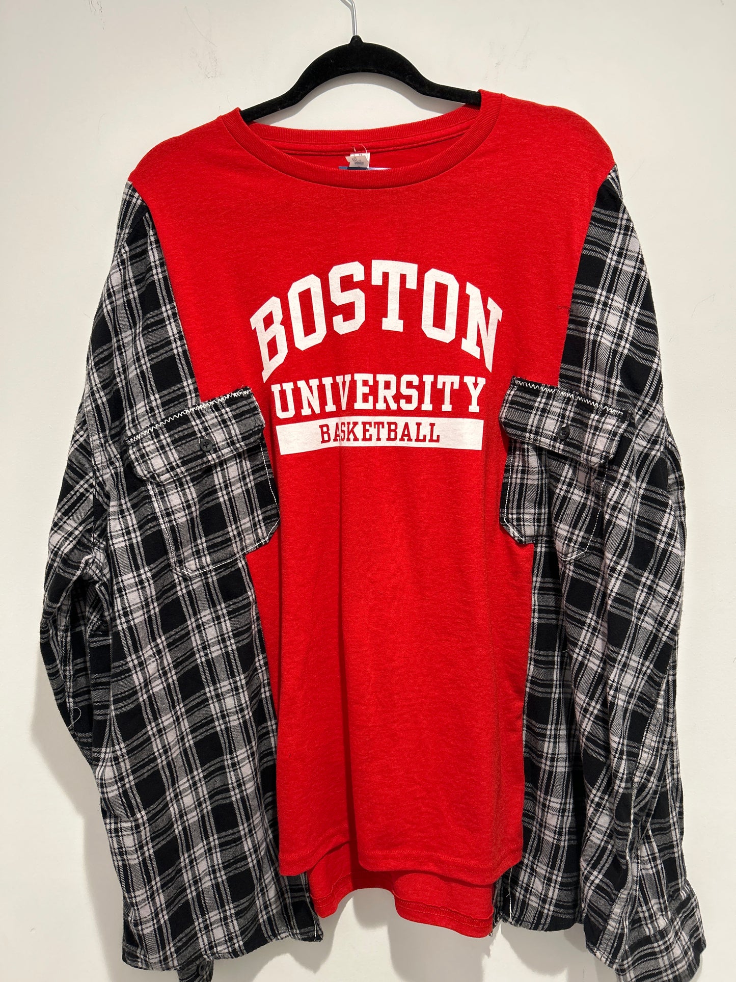 Boston University Basketball Flannel Tee