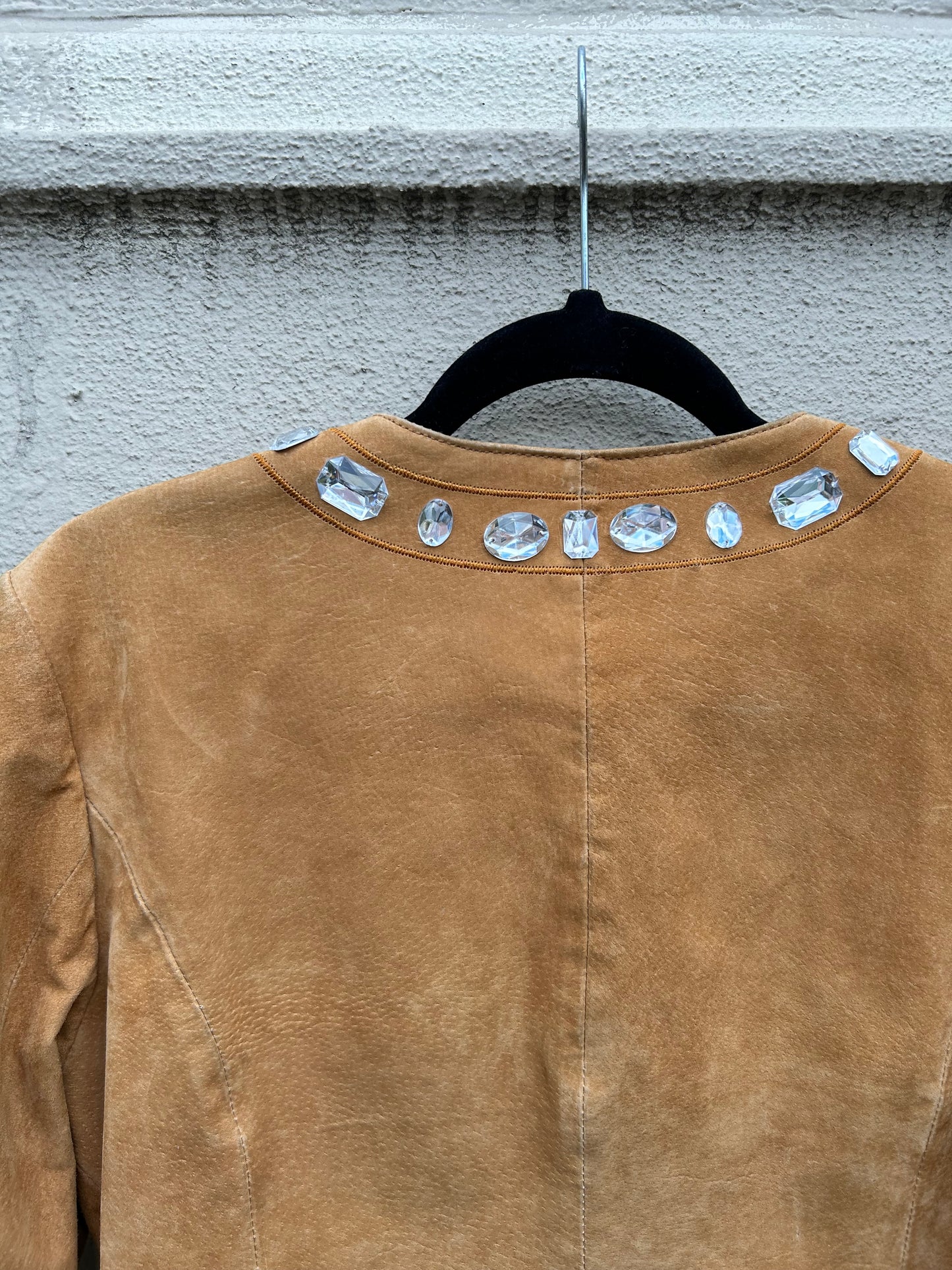 Suede Jacket with Jewels