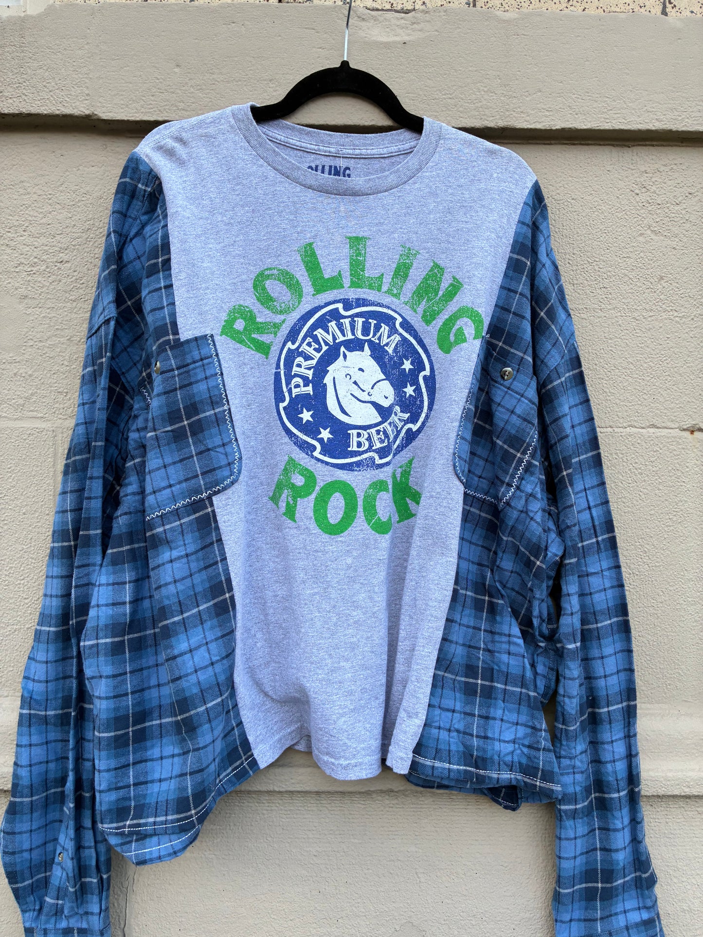 Upcycled Rolling Rock Shirt