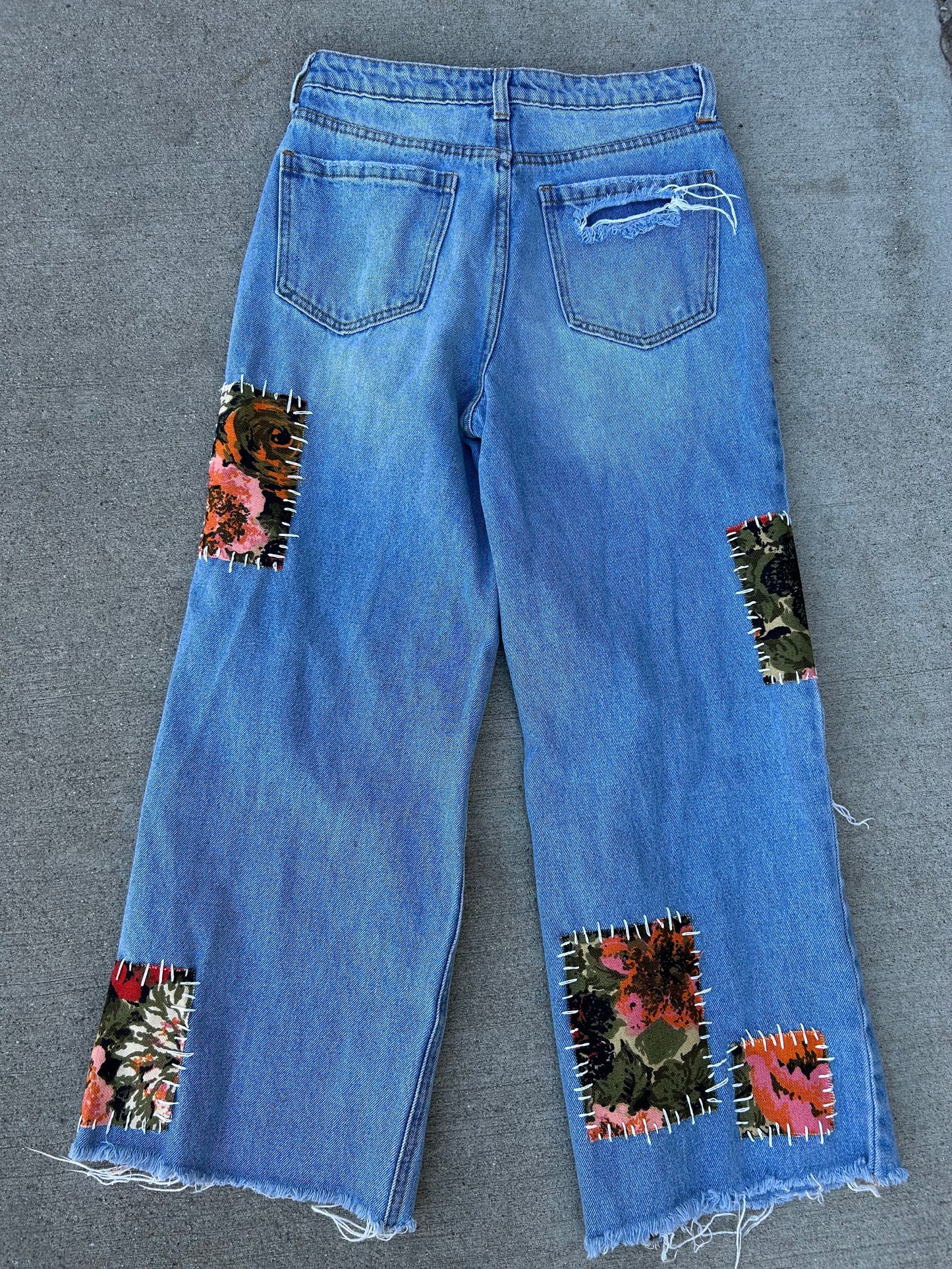 Floral Patchwork Pants
