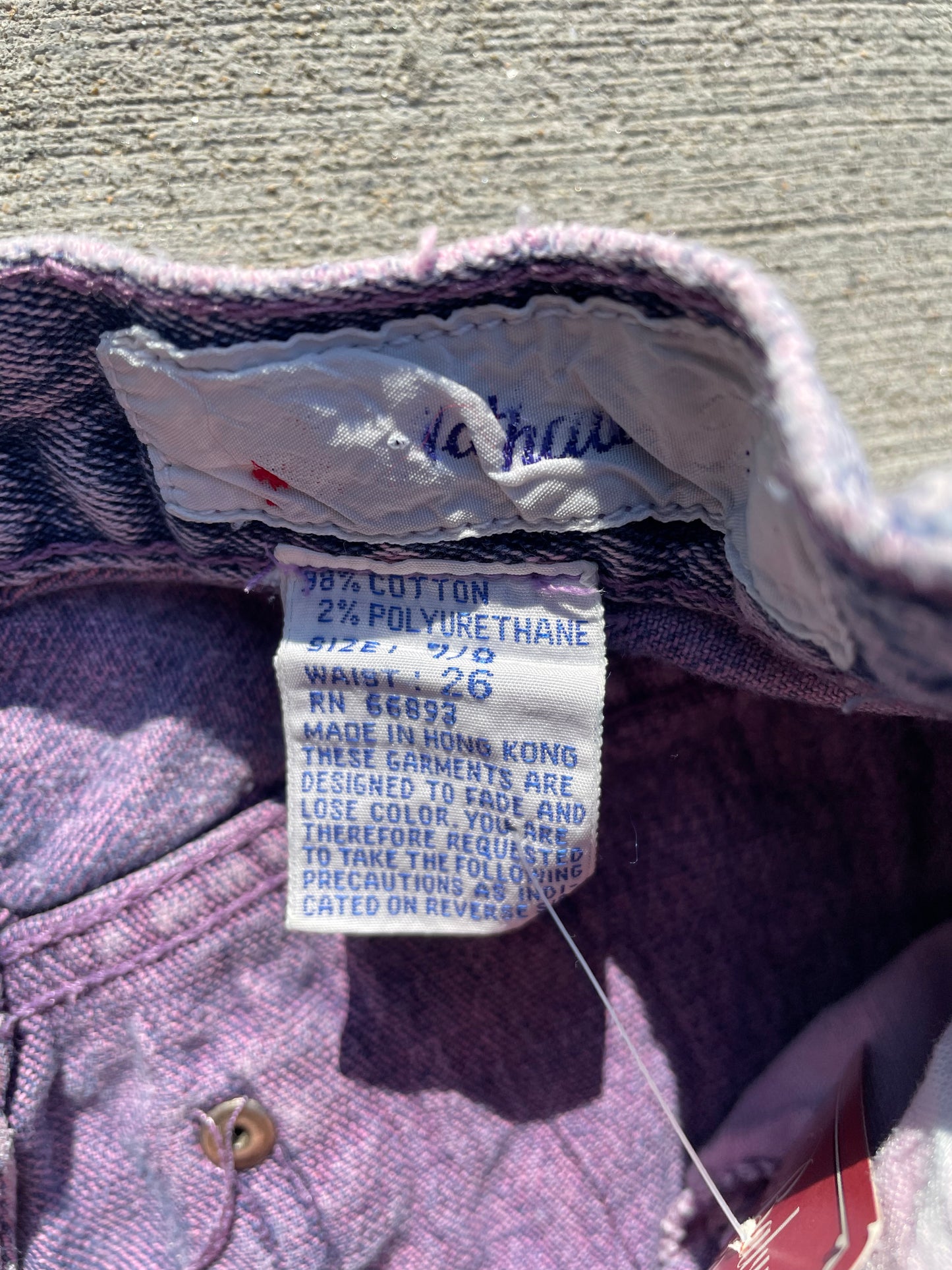 Purple Acid Washed Jeans