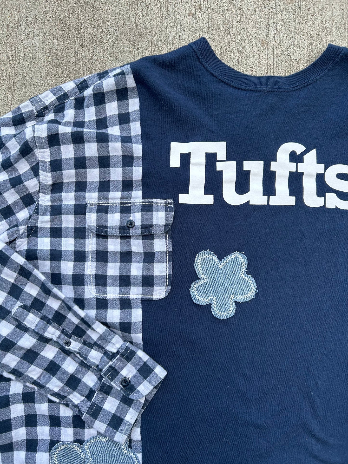 Upcycled Tufts Shirt