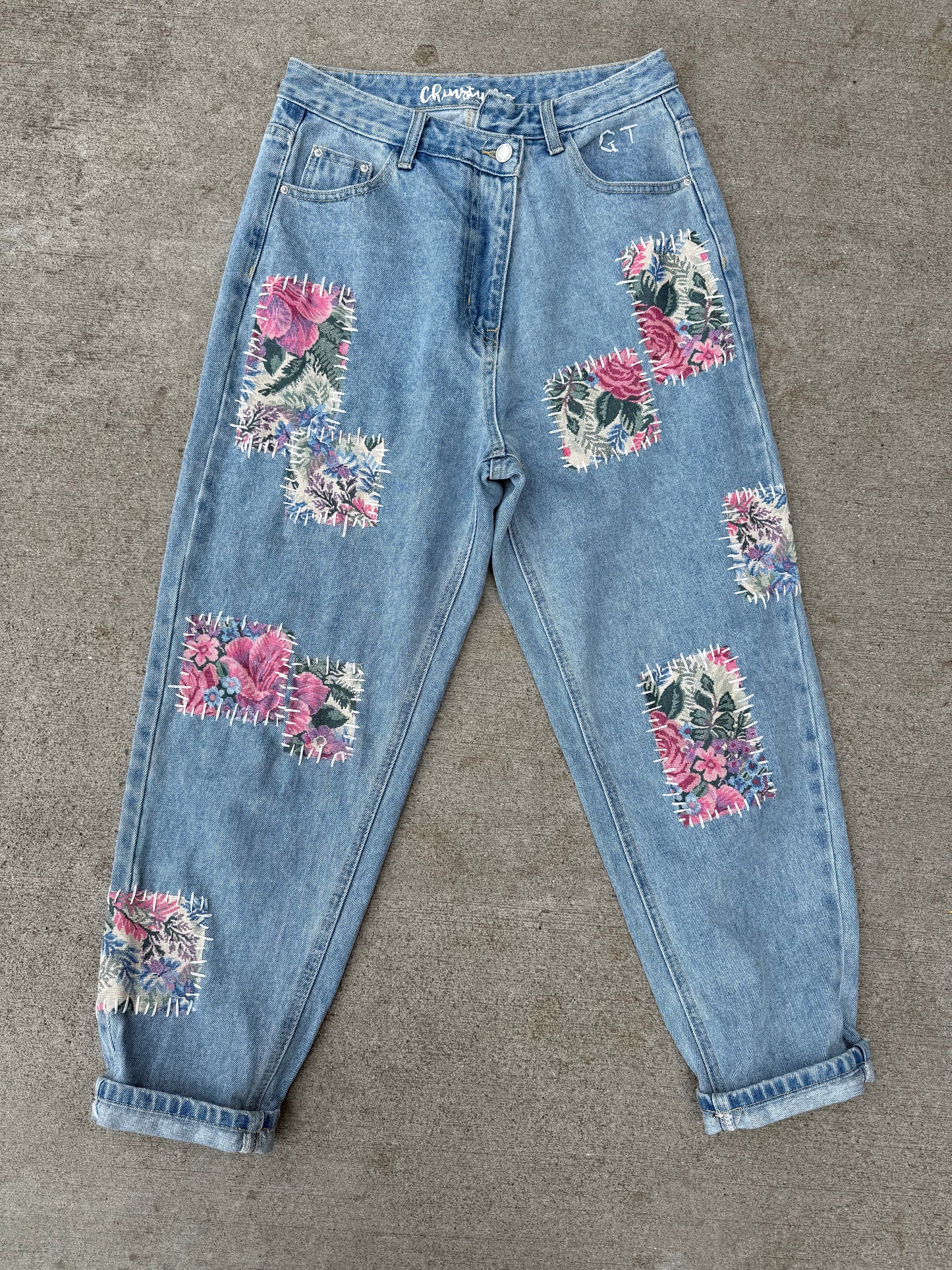 Floral Patchwork Pants