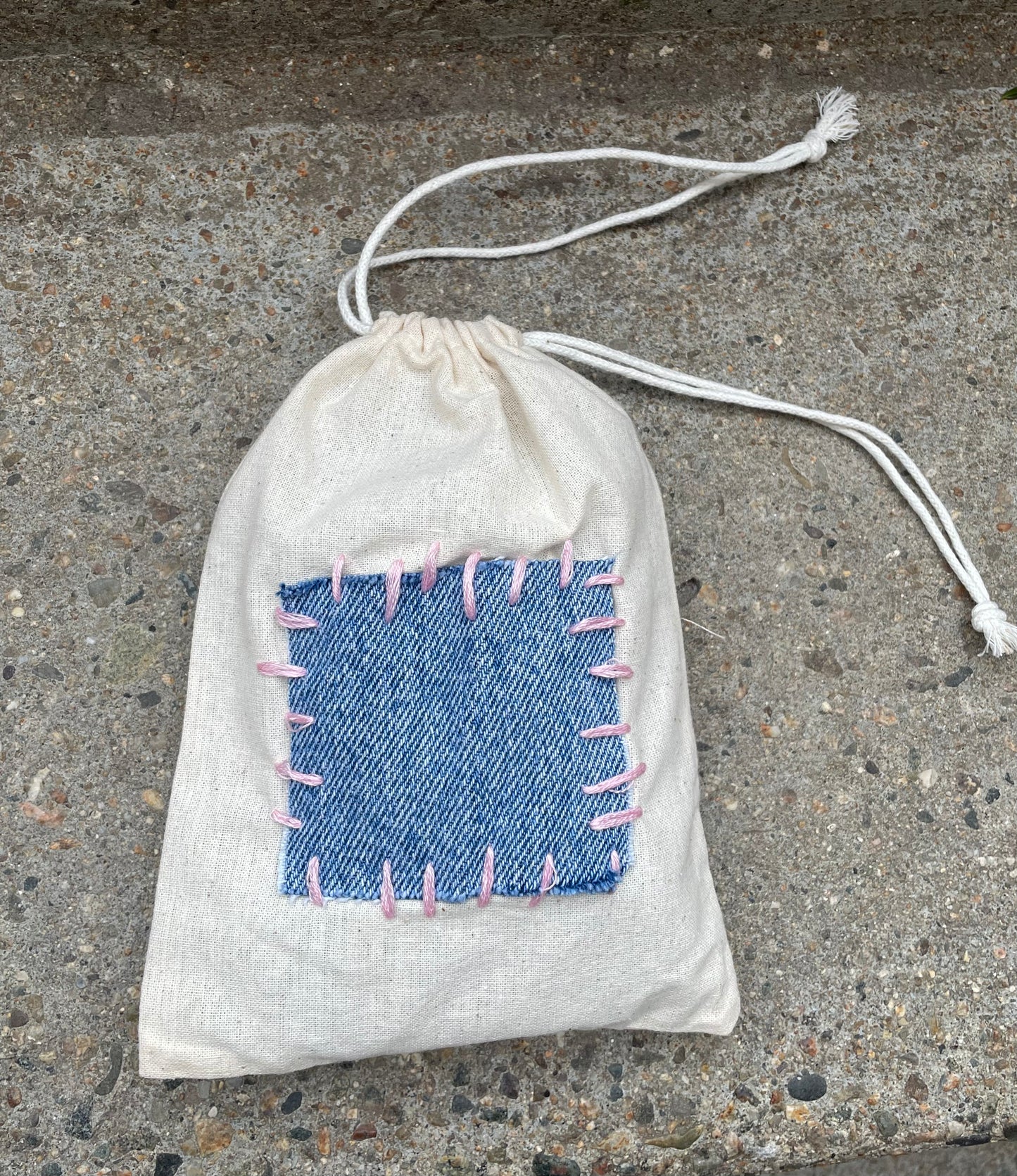 Patches - light wash denim