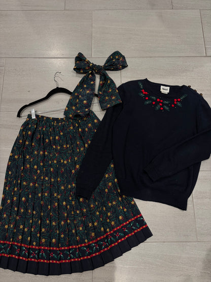 Vintage Holiday Sweater/Skirt Set