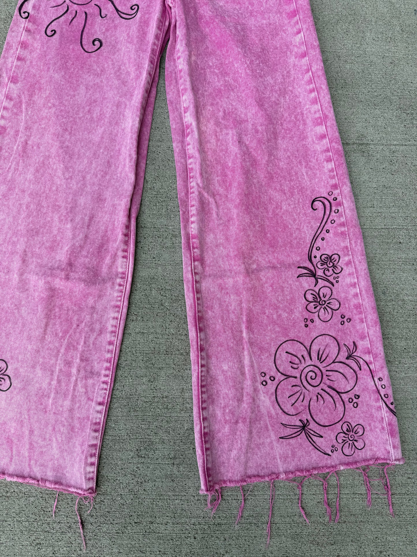 Hand Drawn Pink Jeans