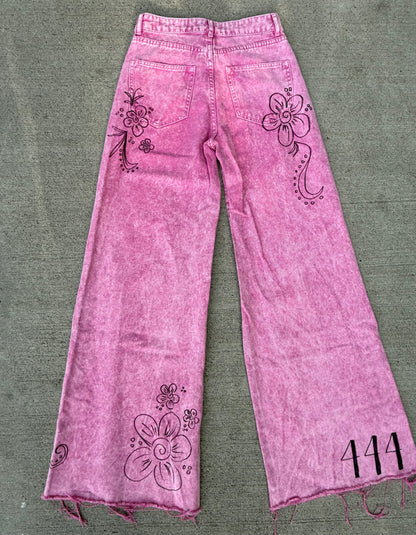 Hand Drawn Pink Jeans