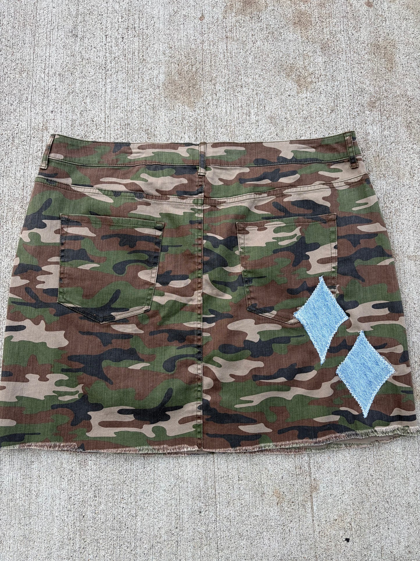 Upcycled Camo Skirt