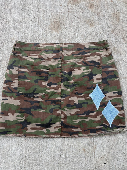 Upcycled Camo Skirt