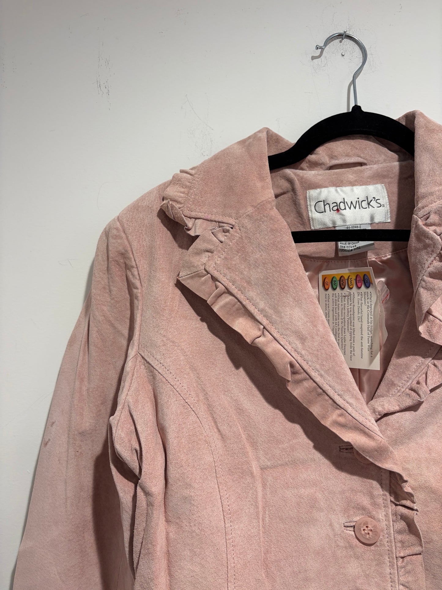 Light Pink Suede Jacket