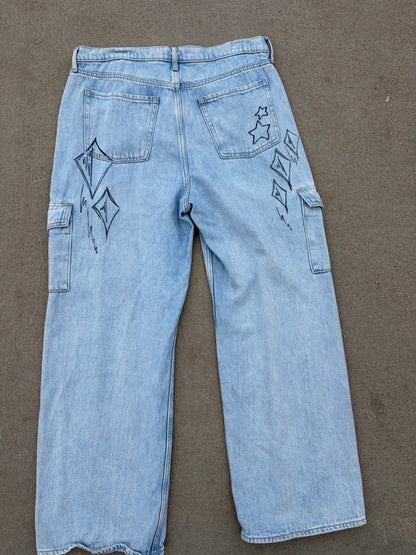 Hand Drawn Y2K Cargos