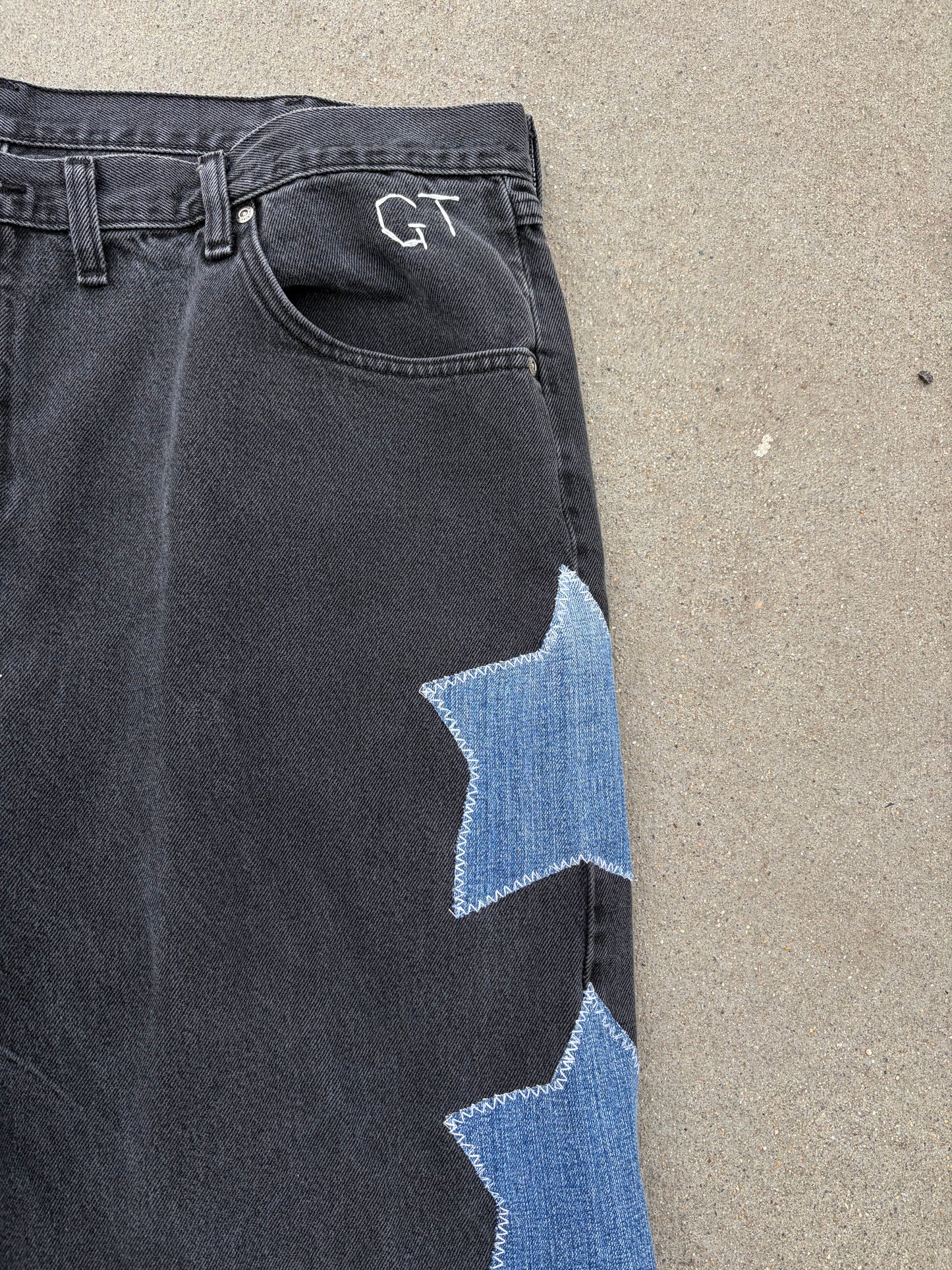 Upcycled Star Jeans