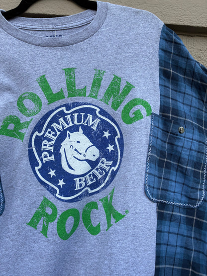 Upcycled Rolling Rock Shirt