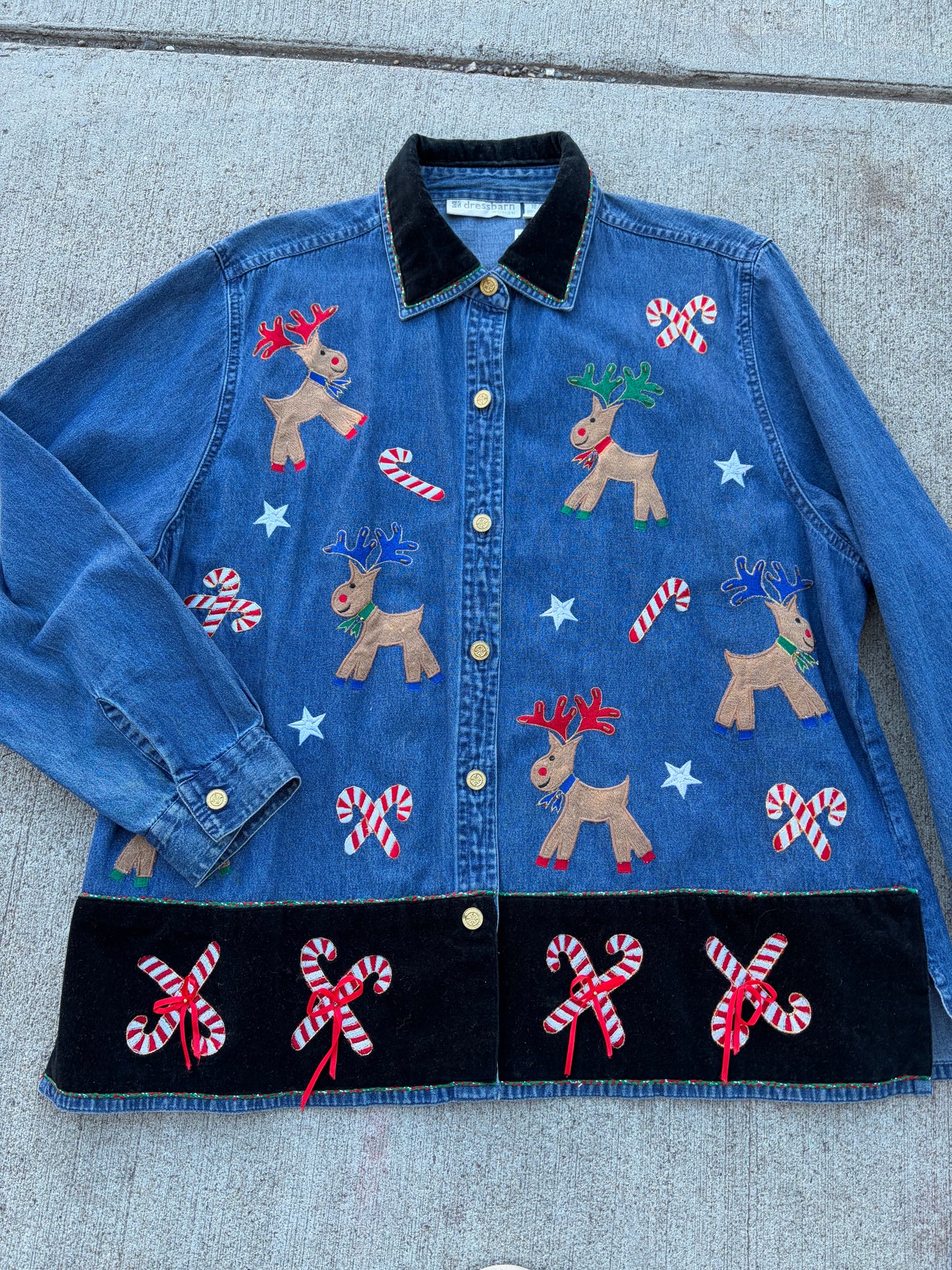 Embroidered Holiday Buttondown