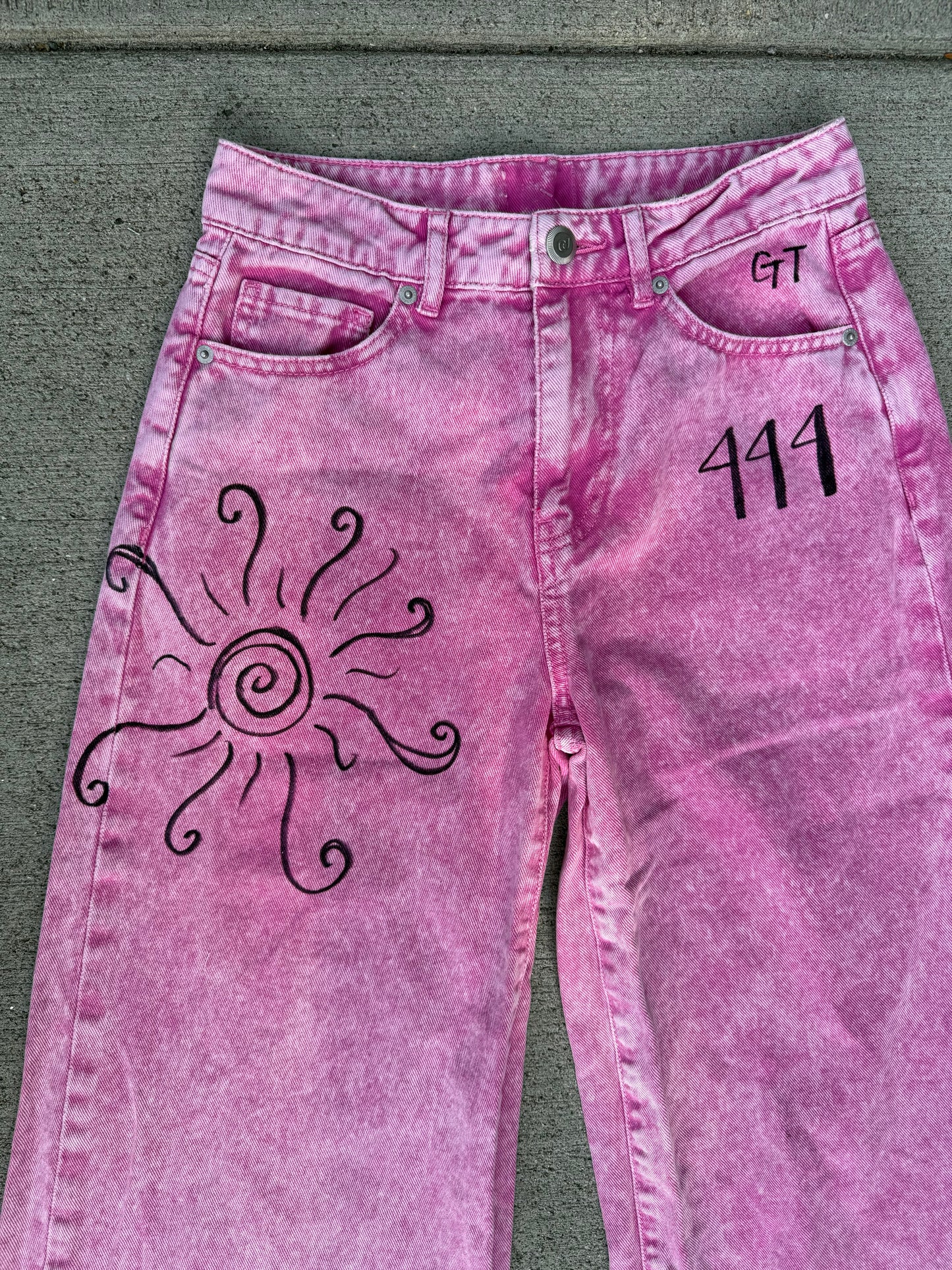 Hand Drawn Pink Jeans