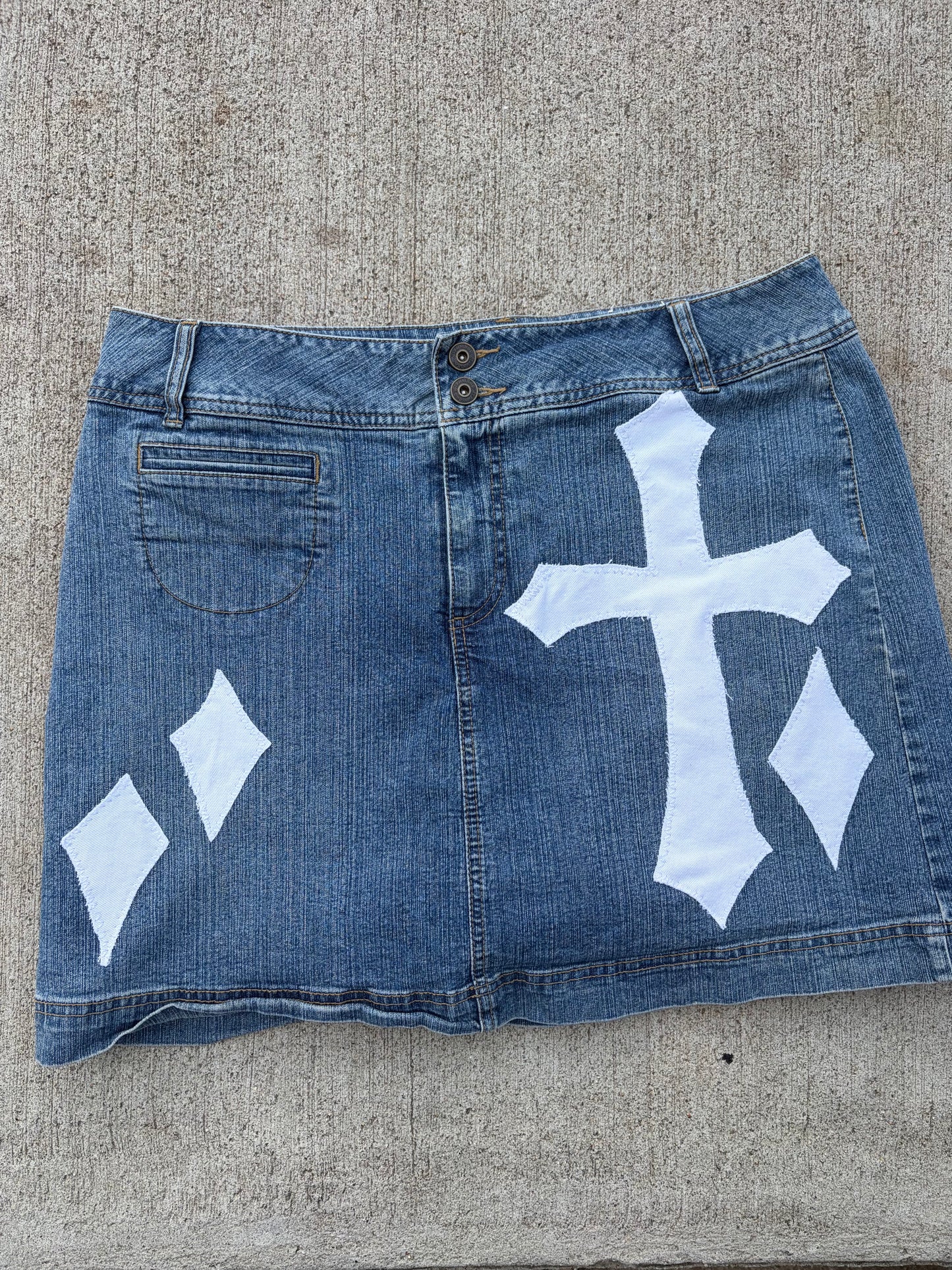 Upcycled Denim Skirt