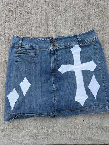 Upcycled Denim Skirt