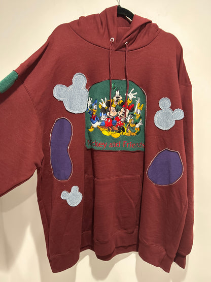 Upcycled Mickey Mouse Hoodie