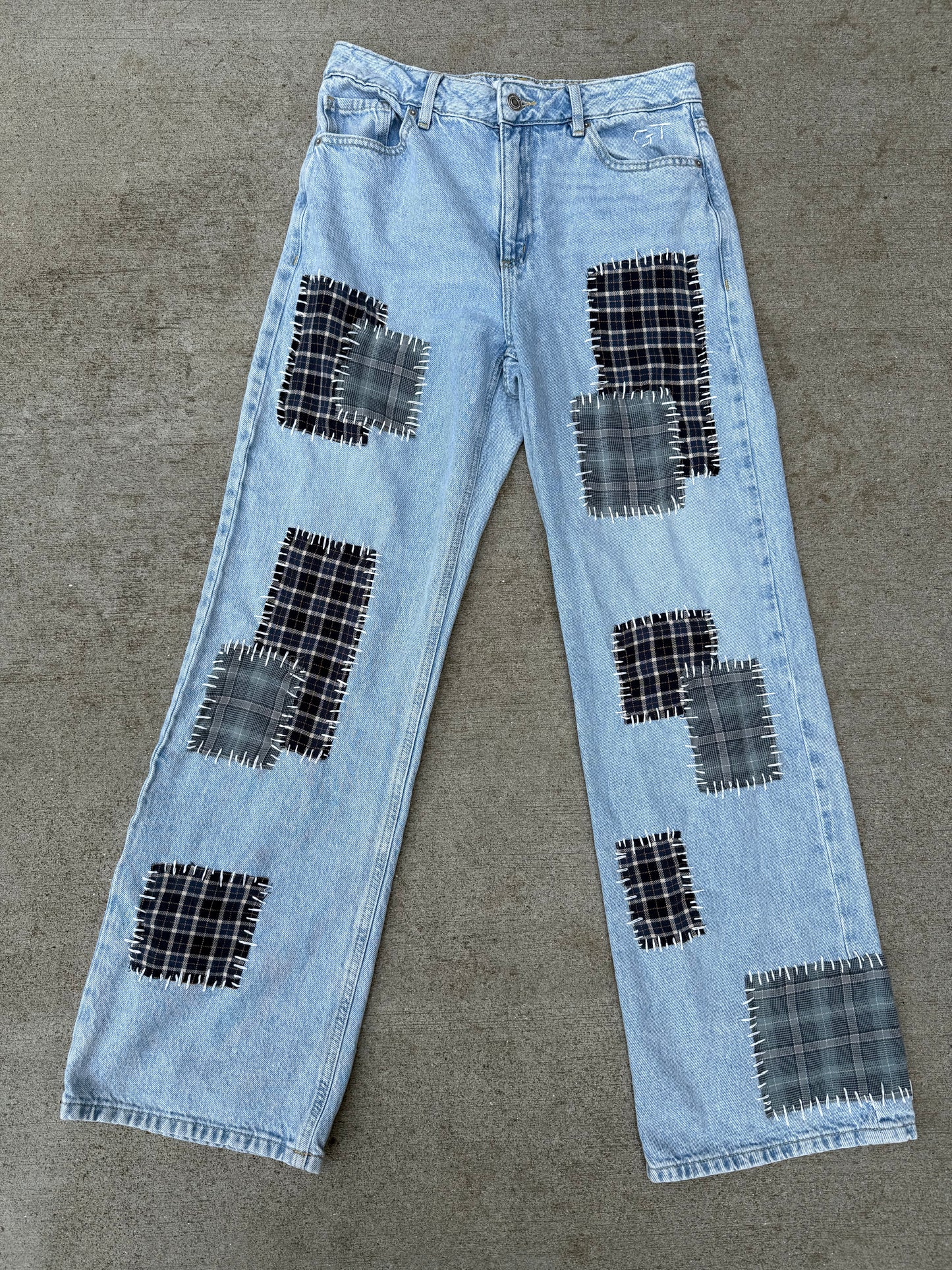 Flannel Patchwork Pants