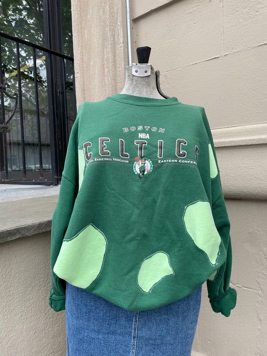 Upcycled Celtics Crewneck